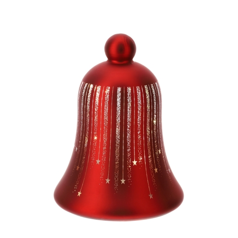 29670 HERVIT CAMPANA VETRO ROSSA L. LED DIA.12XH17CM