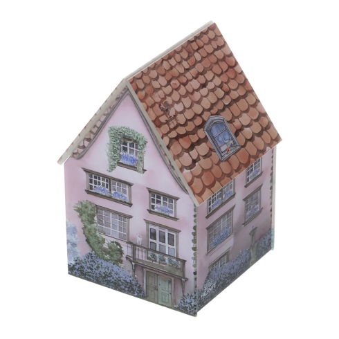 29935 HERVIT CONTENITORE VETRO COTTAGE ROSA 9X9X13CM